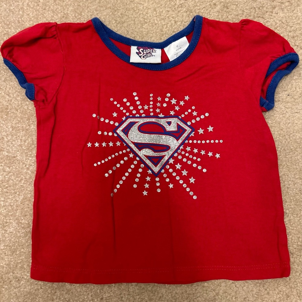 Glittery Supergirl t-shirt size 3T